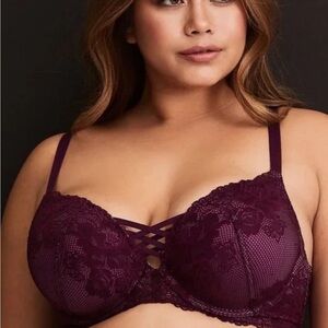 Torrid Curve LACE CORSET PUSH-UP PLUNGE BRA 44C